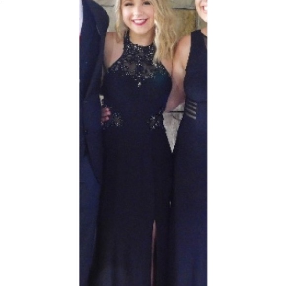 David’s Bridal Halter Prom Dress - Picture 1 of 6